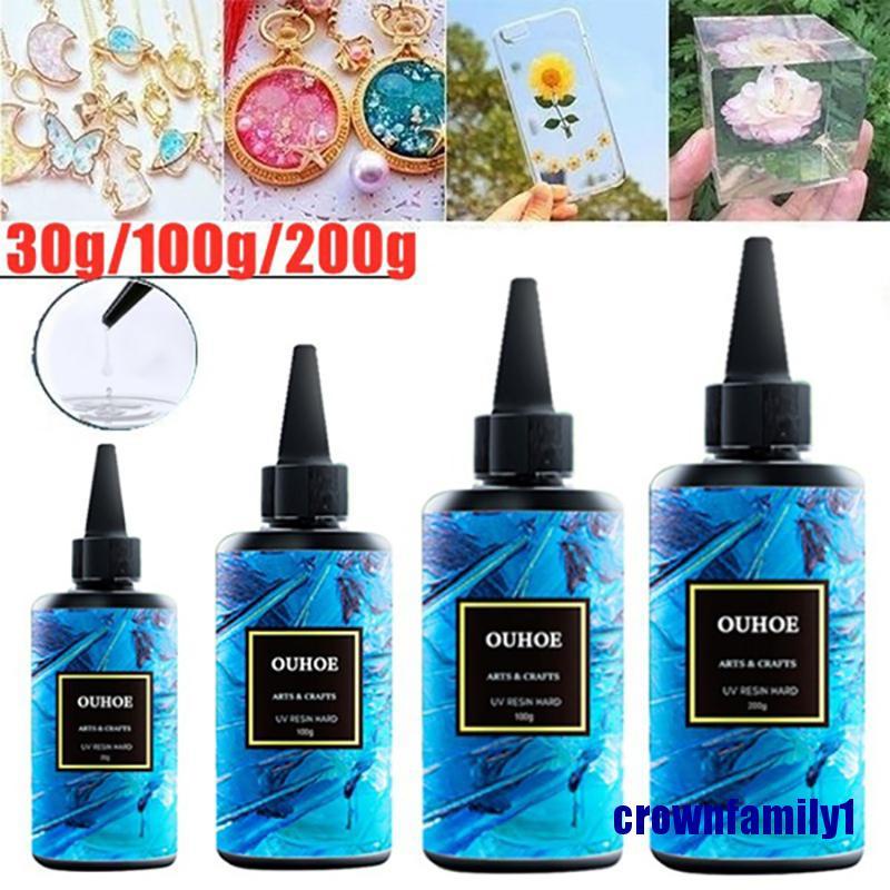 (Hàng Mới Về) Keo Uv Resin Epoxy Resin Trong Suốt 30g / 100g / 200g