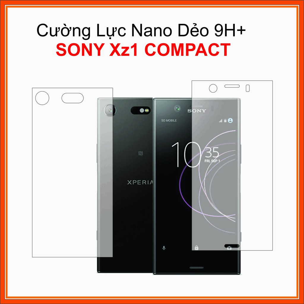 Cường lực mặt trước, mặt sau Sony XZ1 Compact Cường lực Nano Dẻo 9H+