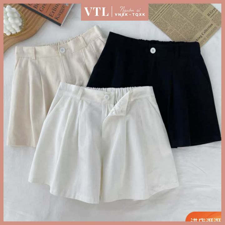 Set 3 quần đùi đũi cuộn có khoá ZR