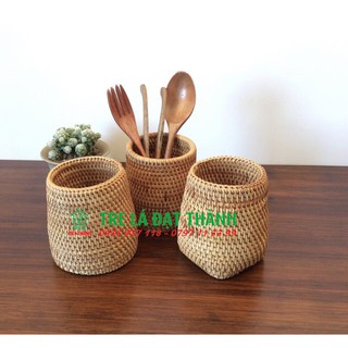 Cốc đựng bút,ly mây cắm hoa, ly mây để thìa, ly mây xiên
