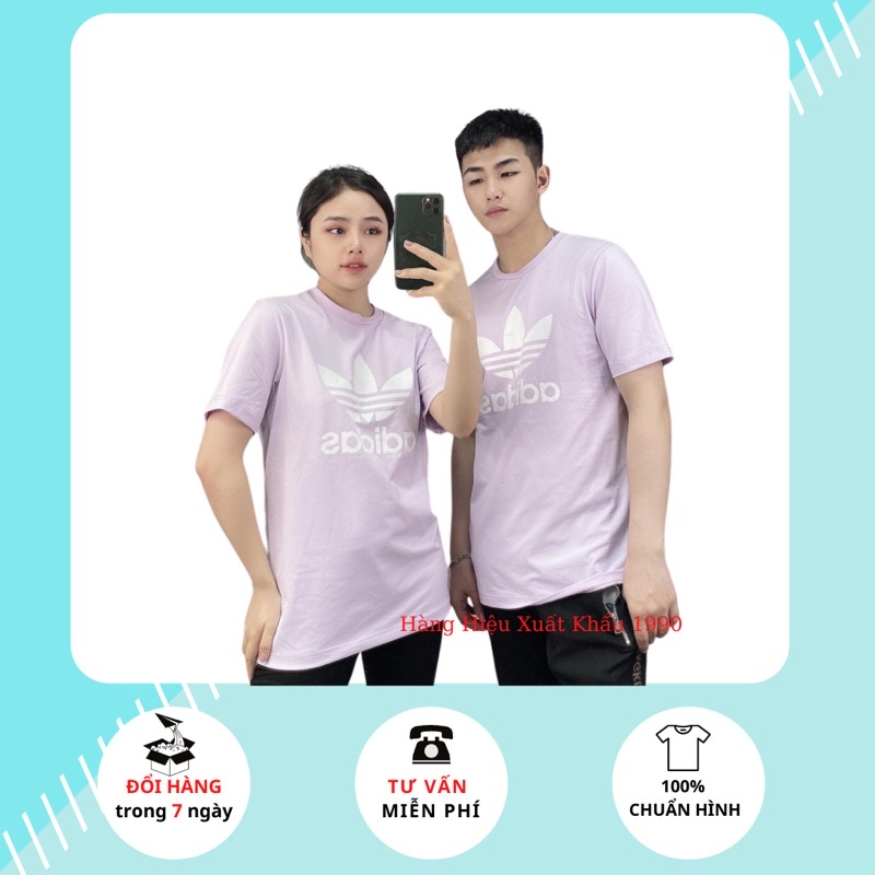 Áo thun Nam nữ logo ba lá nhạt