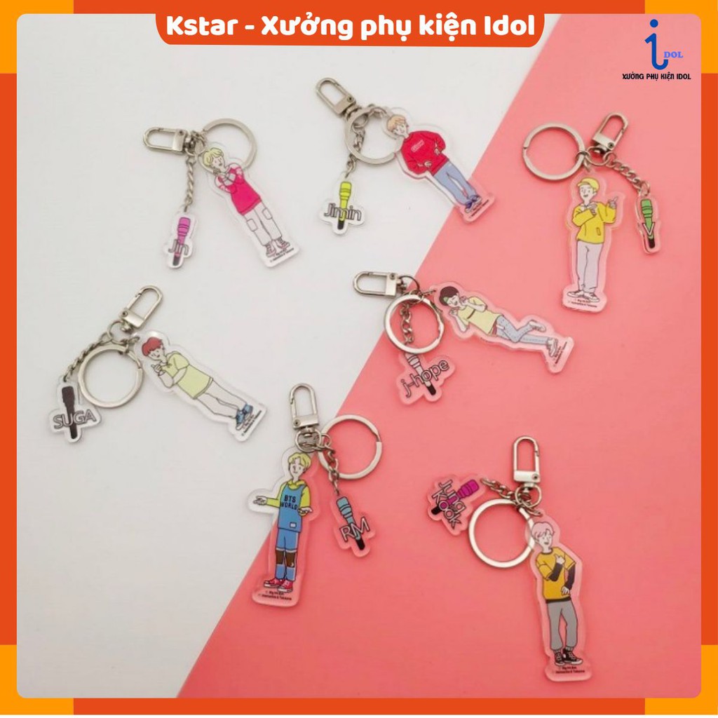 Móc khoá Bangtan World story acrylic keyring unoff