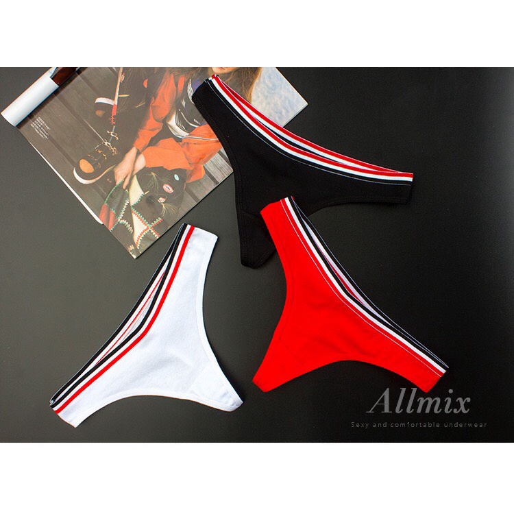 [Hàng Mới Về] Quần Lọt Khe Nữ  ❤️FREESHIP❤️ Quần Lót Lọt Khe thoáng mát phối viền màu sắc cá tính gợi cảm. Mã 002