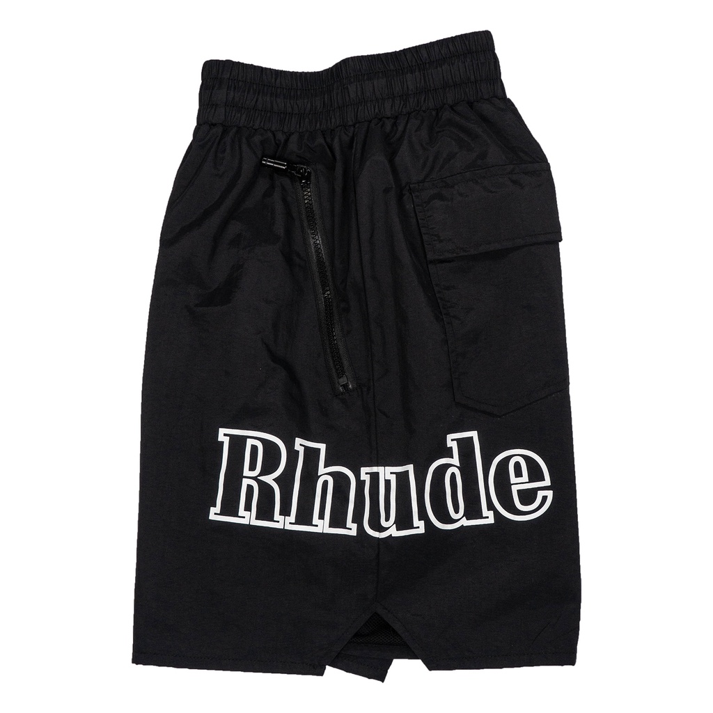 ❤❀  ❤ Quần Short Dây Rút Phối Lưới Đen In Chữ Chất Lượng Cao Phong Cách Vintage