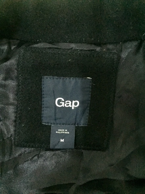Áo khoác dạ Gap màu xanh Navy sz M Authentic hàng used