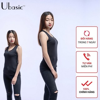 Áo ba lỗ nữ UBASIC, áo sát nách nữ chất liệu COTTON LỤA & TENCEL 100% tự nhiên nhập khẩu hàn quốc không gây kích ứng da