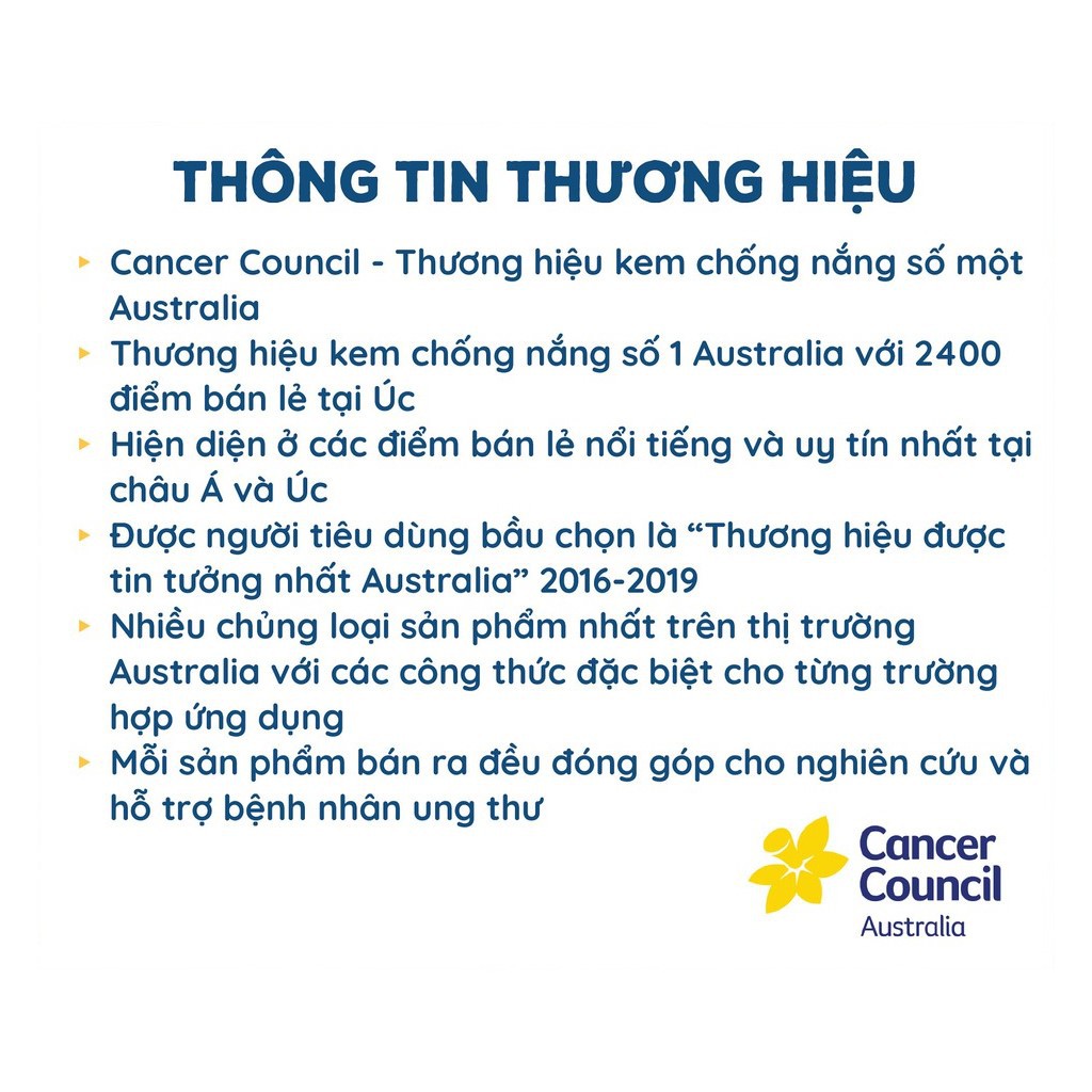 [MINI] Kem Chống Nắng Cancer Council Kids Sunscreen dành cho trẻ em SPF50+ UVA-UVB 35ml