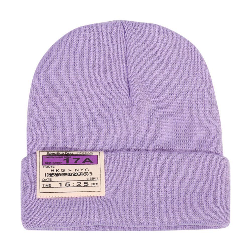 Mũ Dệt Kim Giữ Ấm Màu Trơn Hình Đồng Hồ