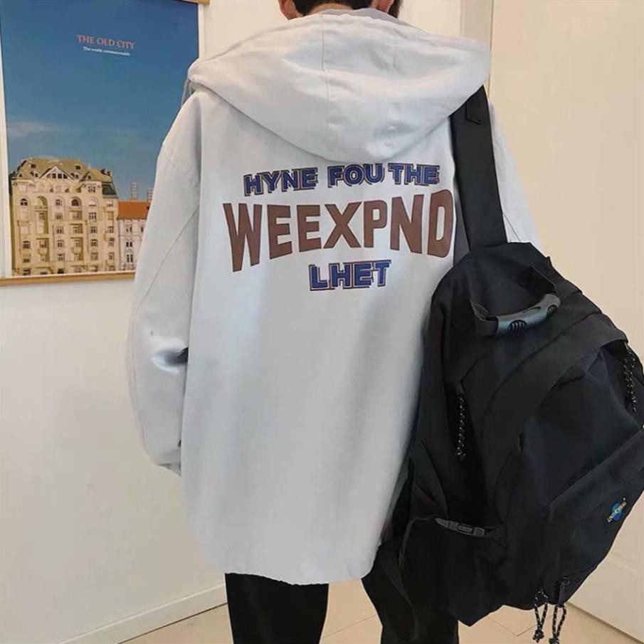 Áo khoác dù unisex form rộng WEEKEND nam nữ phong cách chất của năm