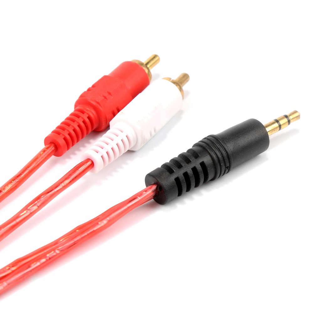 Dây cáp âm thanh chuyển đổi giắc cắm 3.5mm sang 2 RCA 1.5m/ 3m/ 5m/ 10m dành cho điện thoại tai nghe