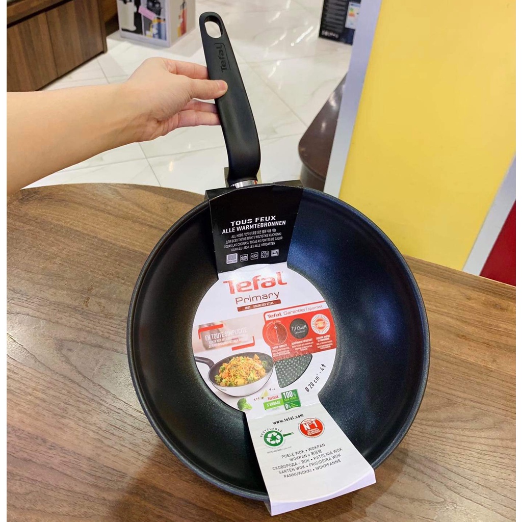 Chảo Chiên/Xào chống dính Tefal Primary -20/24/26/28 Cm -Hàng Chính Hãng BH 2 Năm- Dùng cho mọi loại bếp