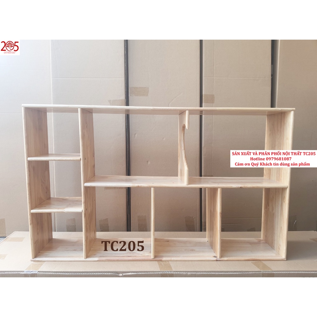 KỆ SÁCH TREO TƯỜNG  100x60x20cm - GỖ CAO SU 100%