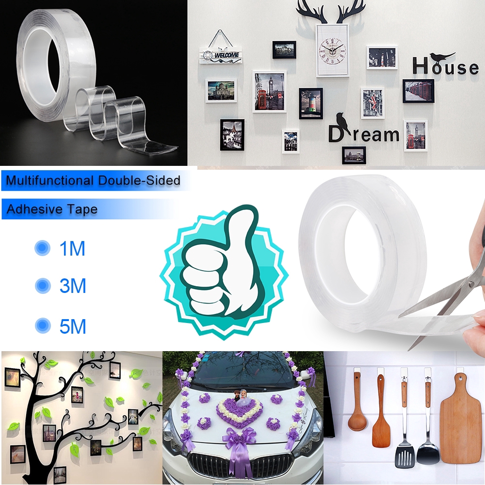 Băng keo 2 mặt Nano có thể tái sử dụng