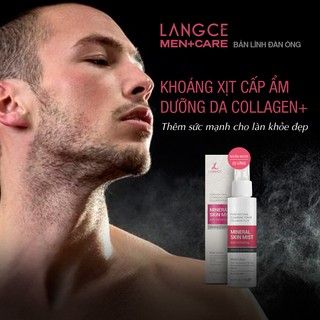 XỊT KHOÁNG COLLAGEN+ DƯỠNG ẨM - NGỪA DỊ ỨNG (HỒNG) 120ml DÀNH CHO NAM LANGCE