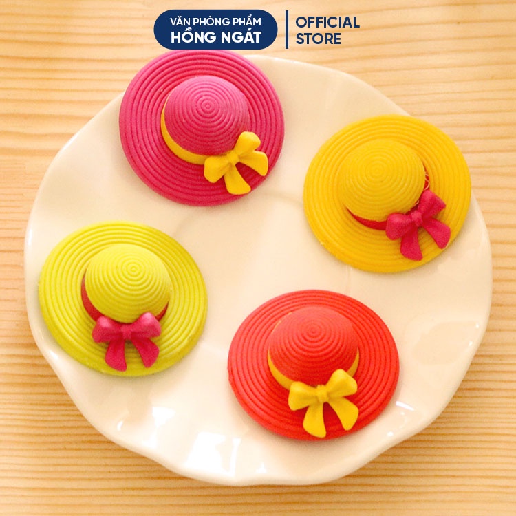 Tẩy bút chì hình mũ xinh, đồ dùng học tập dễ thương cute giá rẻ làm quà tặng học sinh văn phòng phẩm T02