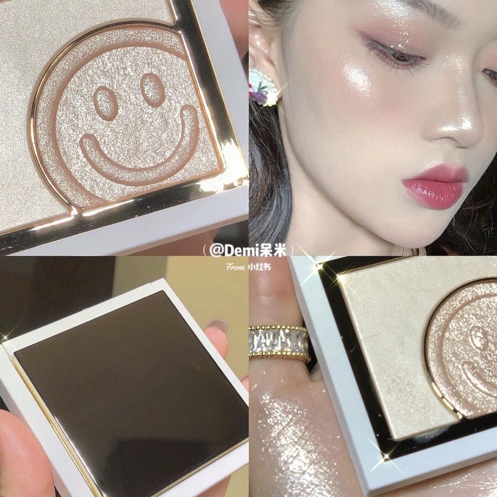Phấn Bắt Sáng Tạo Khối Hai Màu Ánh Nhũ Chống Thấm Nước Chất Lượng Cao
