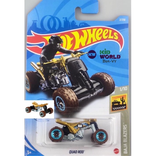 Xe mô hình Hot Wheels basic Moto Quad Rod GRX64, 40K.