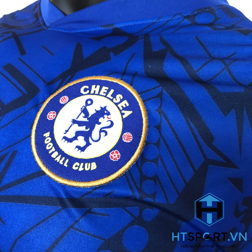 Áo Dài Tay Chelsea Thun Lạnh Cao Cấp Chính Hãng, Áo đấu Chelsea tay dài Xanh Bíc