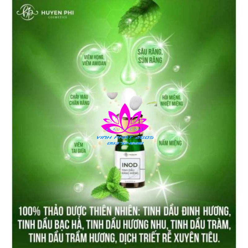 Tinh dầu răng miệng INOD Huyền Phi , serum hôi miệng 10ml