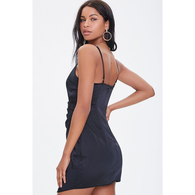 Đầm lụa F21 tà wrap