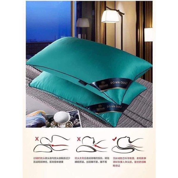 Ruột gối Hitton cao cấp nặng chuẩn 1,3kg - 1 đôi