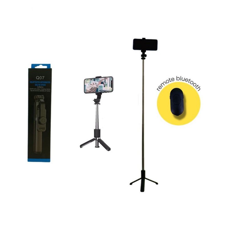 Gậy chụp hình ảnh tự sướng Q07 bà chân chắc chắn có remote Bluetooth điều khiển xa livestream,quay phim,video,tiện lợi