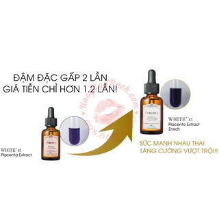 Serum FRACORA White'st Enrich gấp đôi hàm lượng nhau thai