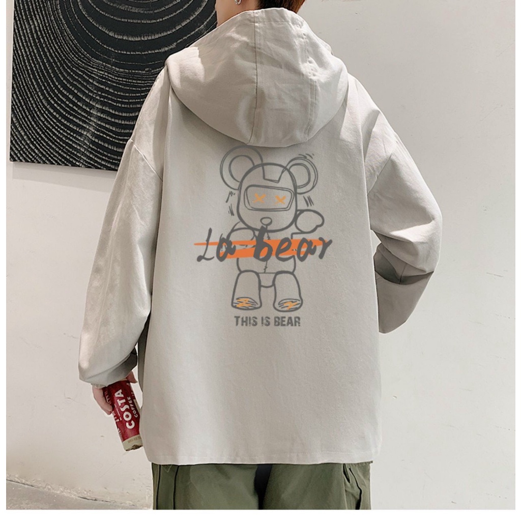 Áo khoác dù nam nữ form rộng, Áo khoác dù hai lớp unisex in hình cực hot cực chất
