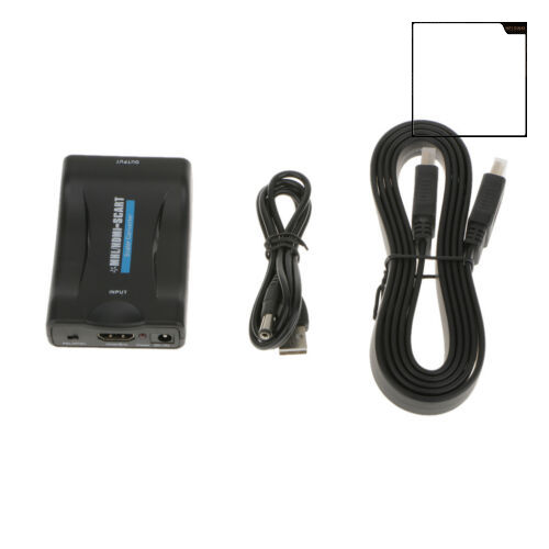 helsinki USB HDMI-compatible Male Lead to SCART Composite Video Converter Adapter with USB Cable