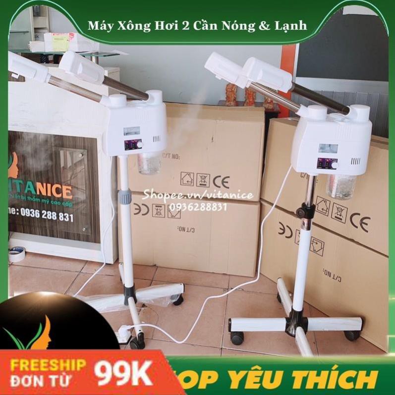 Máy Xông Hơi 2 Cần Nóng & Lạnh 838 Cho Spa( Hàng Loại 1)