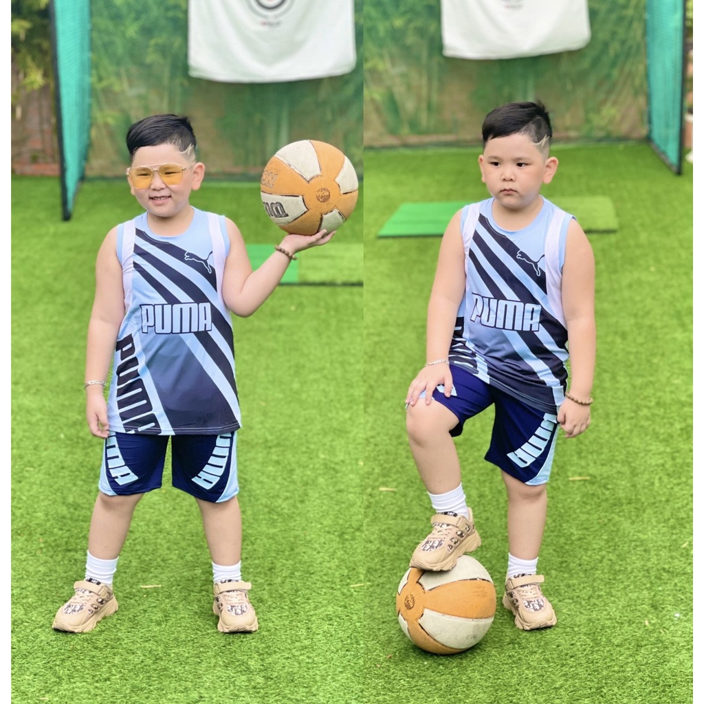 LOẠI 1 (20KG-40KG) BỘ BA LỖ BÉ TRAI SIZE ĐẠI DÁNG THỂ THAO SIÊU SANG. CHẤT THUN LẠNH 3D
