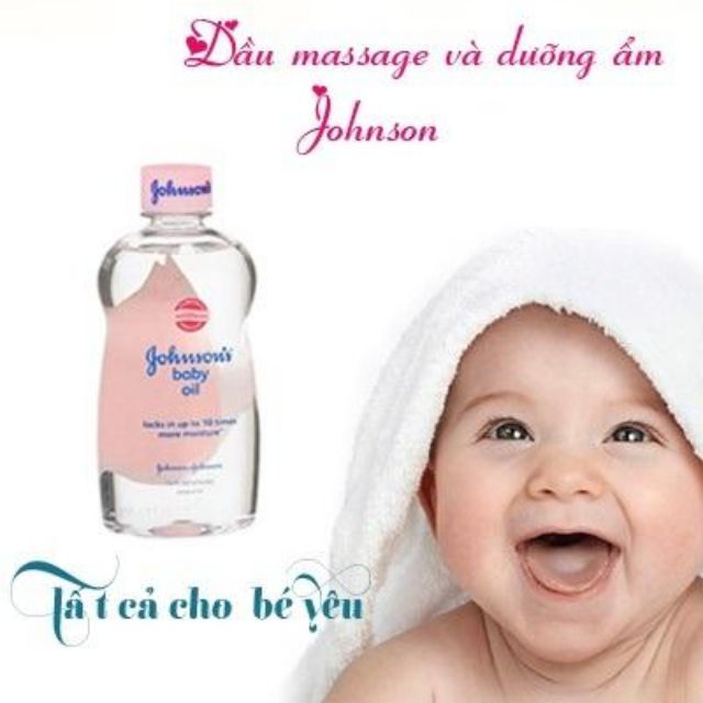 Dầu massage dưỡng ẩm Johnsons Baby Oil 200ml