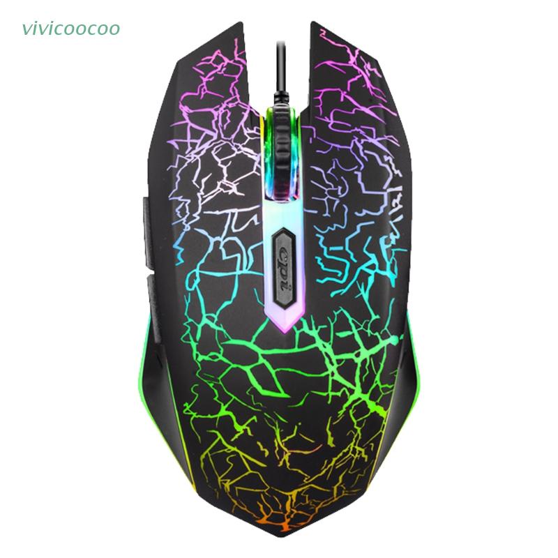 Chuột quang chơi game có dây USB và đèn RGB cho Laptop PC Windows 7/8/10/XP