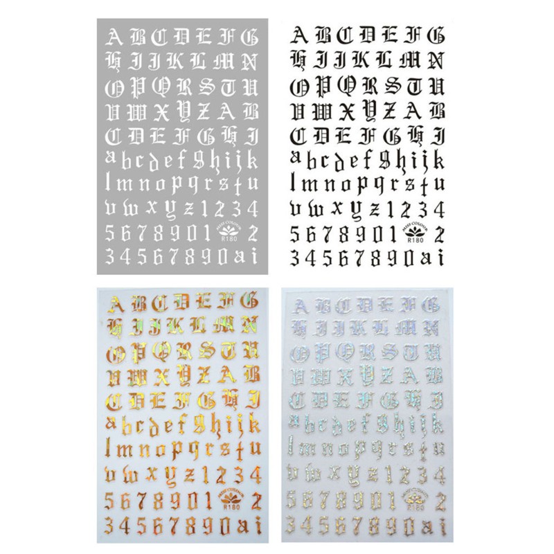 Set 4 Nhãn Dán Trang Trí Móng Tay