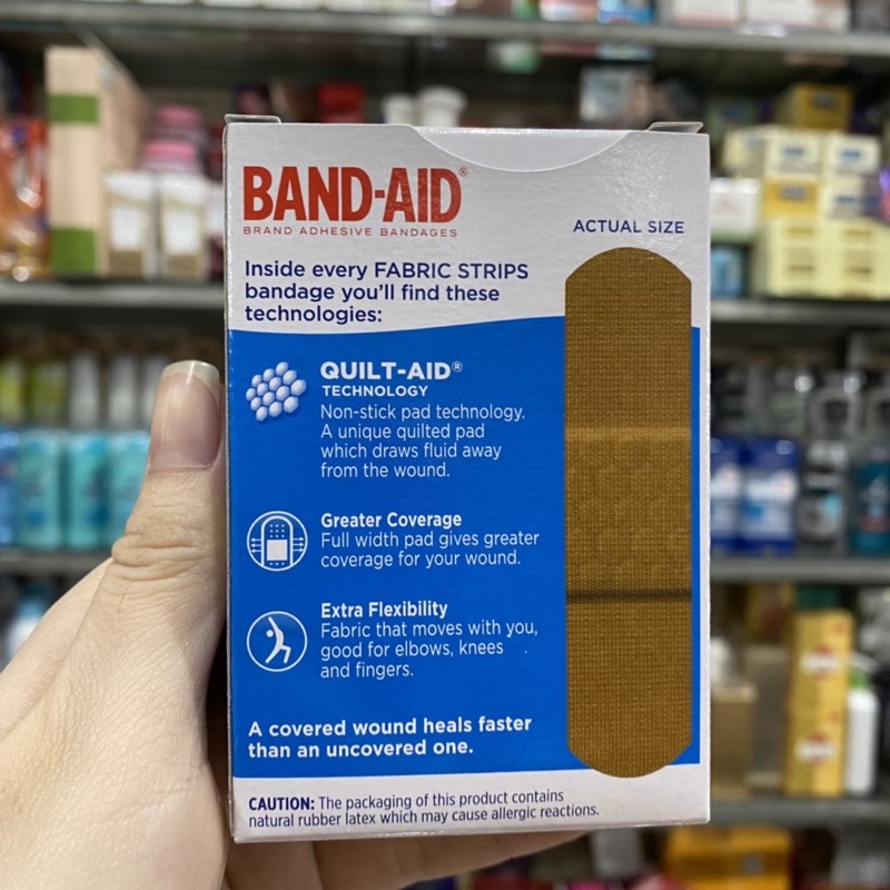 1 Hộp băng dán cá nhân Band-aid fabric 50 miếng băng