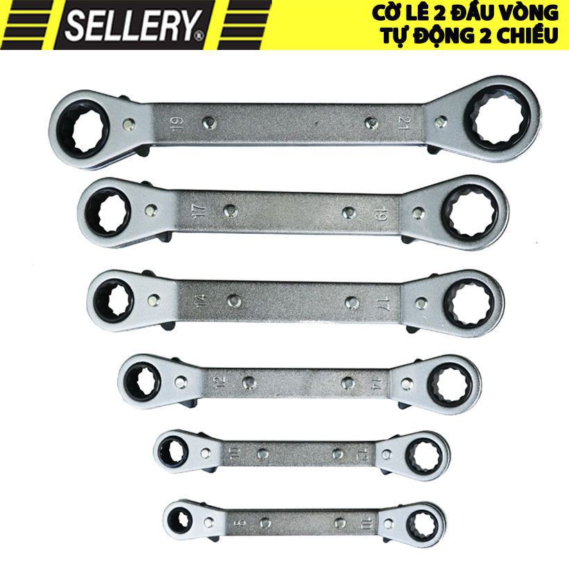 Cờ Lê 2 đầu Vòng Tự Động Xoay 2 Chiều 8 ~ 21mm Sellery 74-