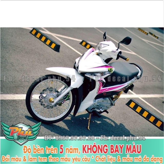 Tem rời Wave RSX Hồng Trắng -1