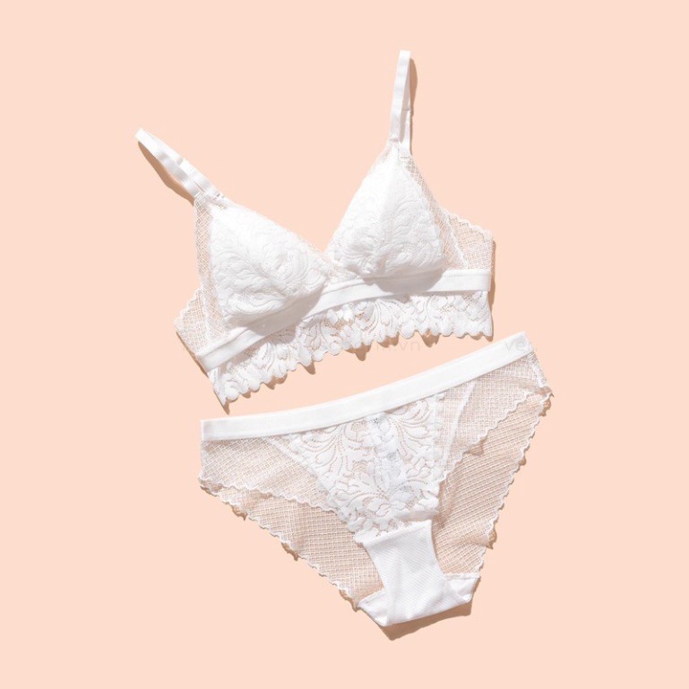 Bộ Đồ Lót Bra Mỏng Không Gọng Hoa Cúc Siêu Mềm Mỏng Nhẹ Nhàng, Màu Sắc Pastel Cực Xinh Mã EBB24