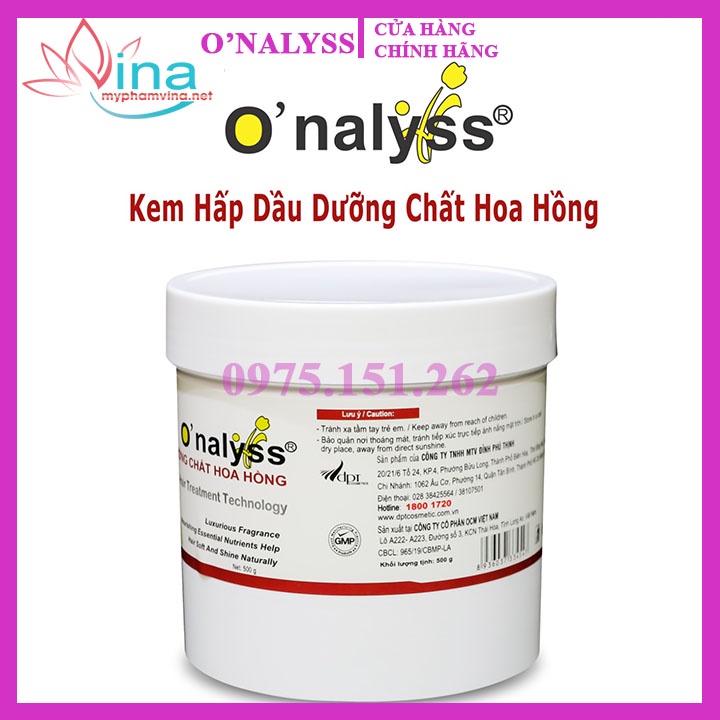 Kem Hấp Dầu Onalyss Hương Hoa Hồng 1000g