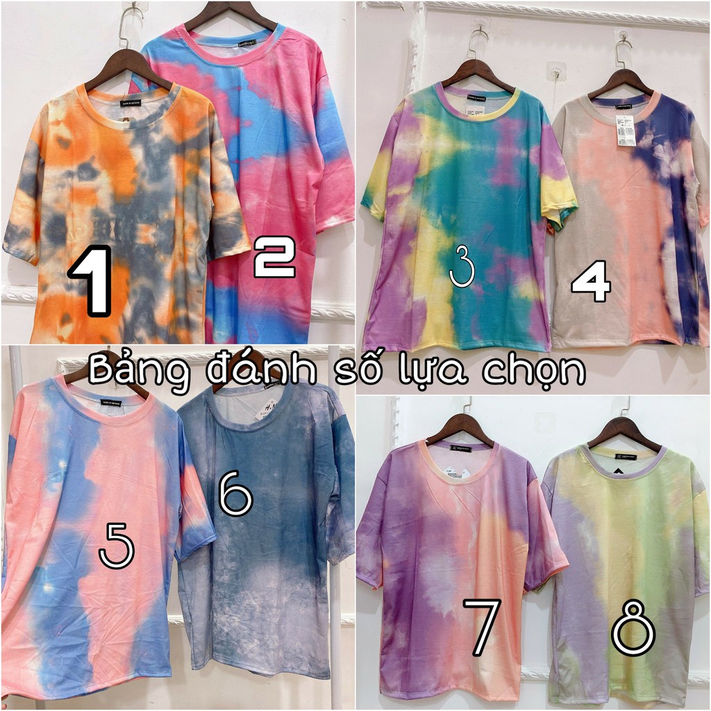 ÁO THUN UNISEX LOANG 3D NHIỀU MÀU NAM NỮ TAY LỠ FORM RỘNG