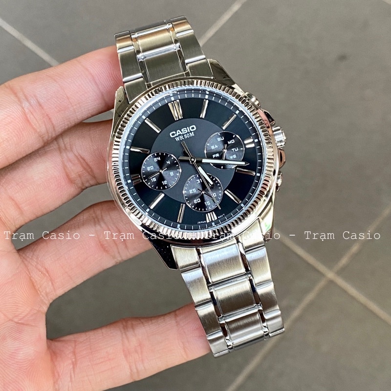 Đồng hồ Casio Nam MTP-1375D-1A màu đen hàng REAL