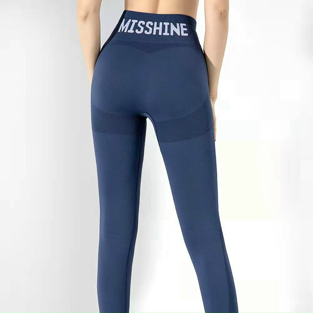 Quần tập thể thao cạp cao Misshine, chất dệt mịn, gen bụng, nâng mông co giãn dành cho nữ