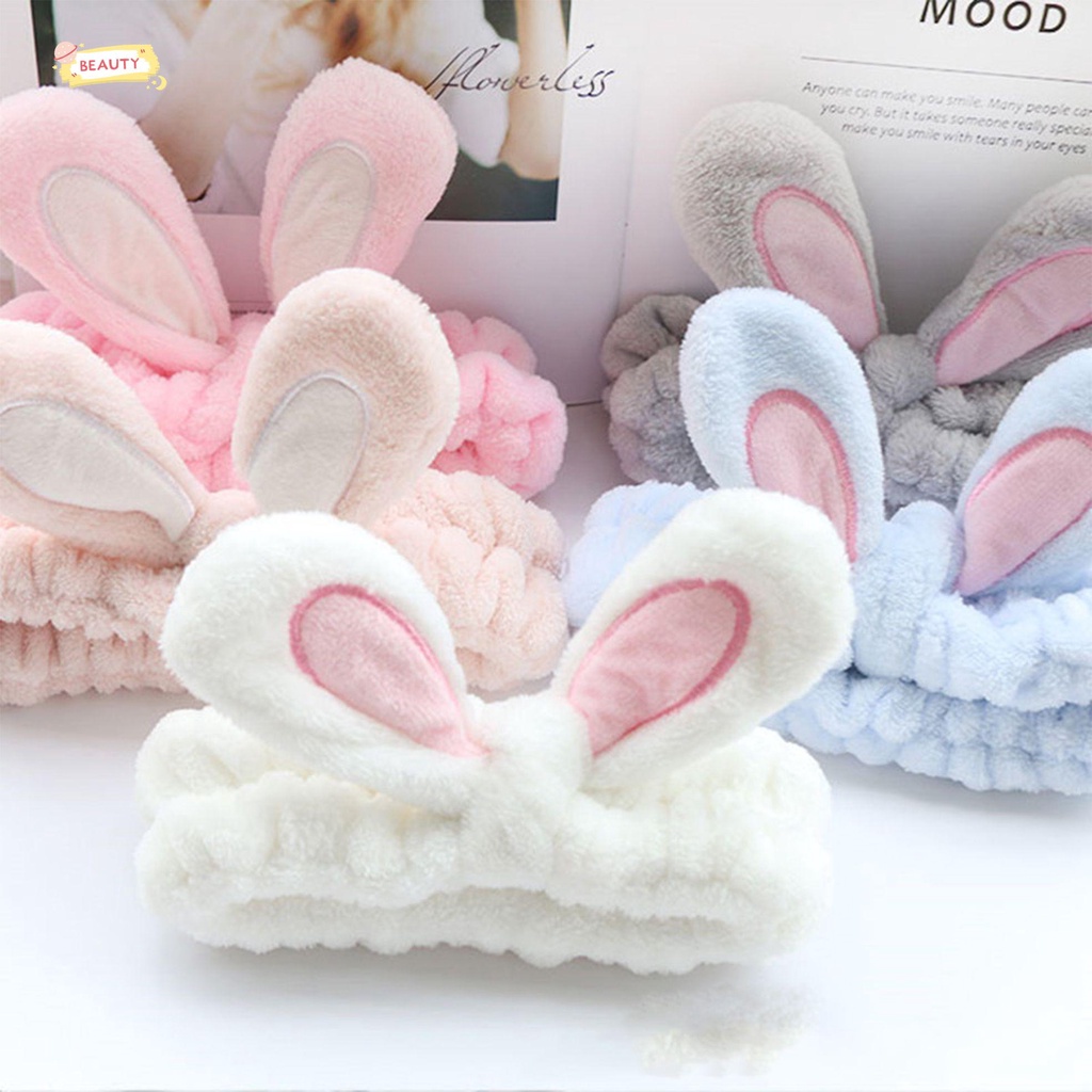 Băng Đô Tai Thỏ Bằng Lông Nhung Thời Trang Dành Cho Nữ