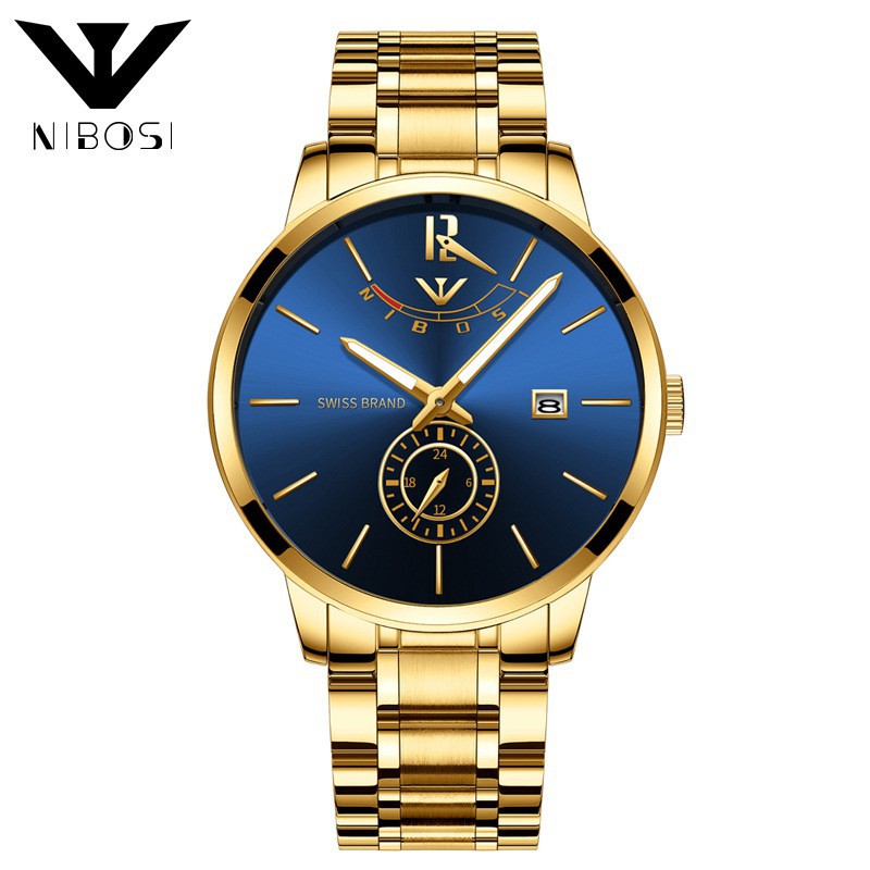 [ xả kho ] Đồng hồ nam Nibosi 2318 dây thép cao cấp thiết kế sang trọng