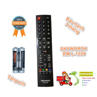 Điều khiển Tivi Skyworth RM L-1359, Tivi Skyworth smart internet youtube nút ở giữa