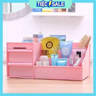Kệ mỹ phẩm 3 tầng 6 ô 2 ngăn kéo hàng cao cấp (màu ngẫu nhiên) _loại đẹp