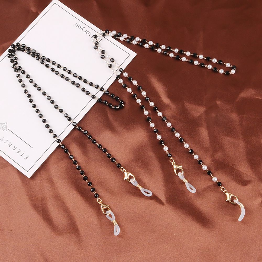 Dây Đeo Mắt Kính Chống Thất Lạc Bằng Hợp Kim Đính Hạt Ngọc Trai Đơn Giản Bảo Vệ Cho Bé