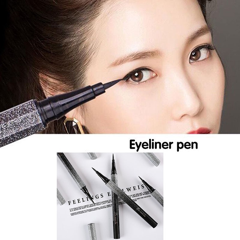 Bộ 3 Sản Phẩm Mascara Màu Đen + Bút Kẻ Mắt Dạng Lỏng + Bút Kẻ Mắt Nước + Dụng Cụ Uốn Cong Lông Mi