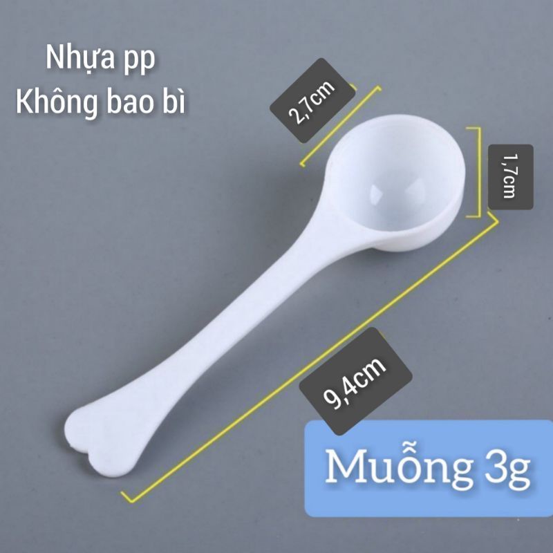 set 100 cái muỗng ( thìa) đong gia vị, nhựa pp