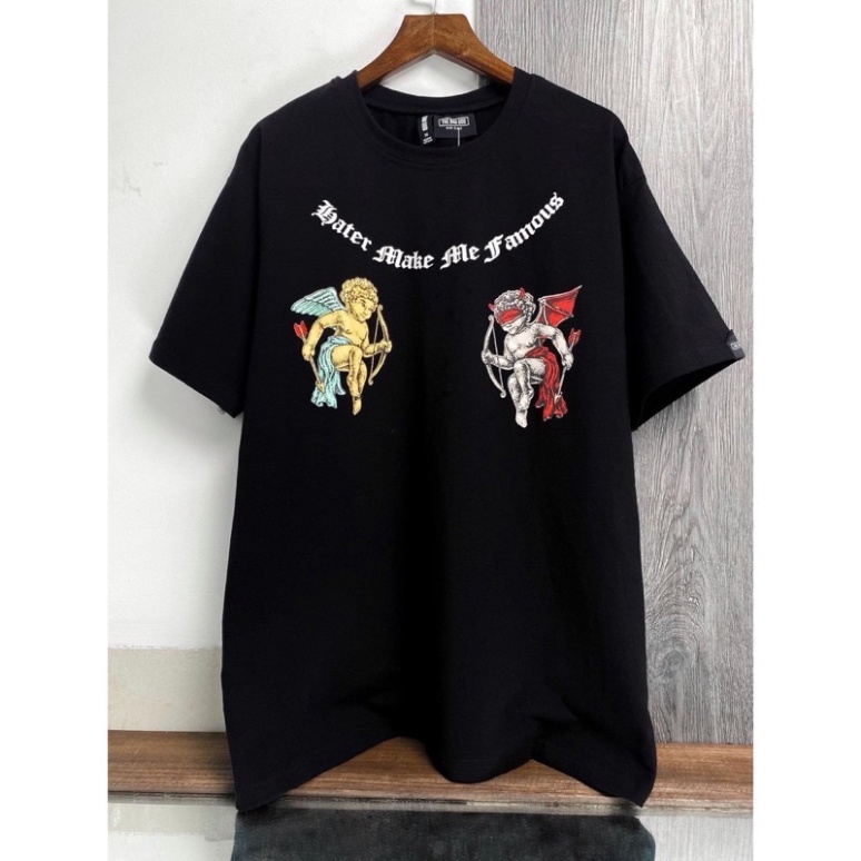 Áo thun Unisex nam nữ Bater 2 Thiên Thần form rộng đẹp tay lỡ kiểu hàn quốc vải cotton HARI in hoạ tiết